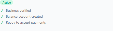 Onboarding status component preview